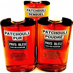 LES 3 PREMIERS PATCHOULIS - 3 EAUX DE PARFUM (215ml Soit : 100ml PATCH. PUR + 100ml PATCH. POUDRÉ + 15ml PATCH. SENSUEL Offert)